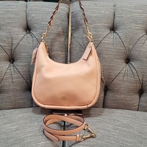 NWT Coach Pebble Leather Hobo Bag, Adjustable Strap,  Braided Handle- Jules
